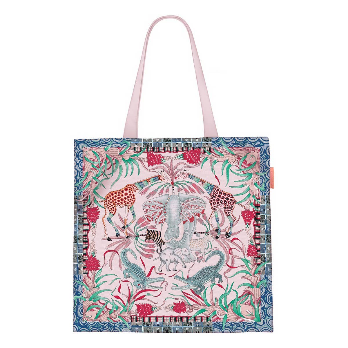 Elephant Giraffe Canvas Tote for Women_CWAB5126