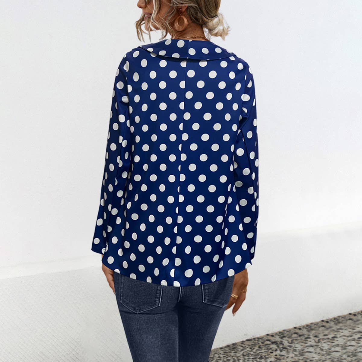 LONG SLEEVE POLKA DOT SMALL SUIT JACKET