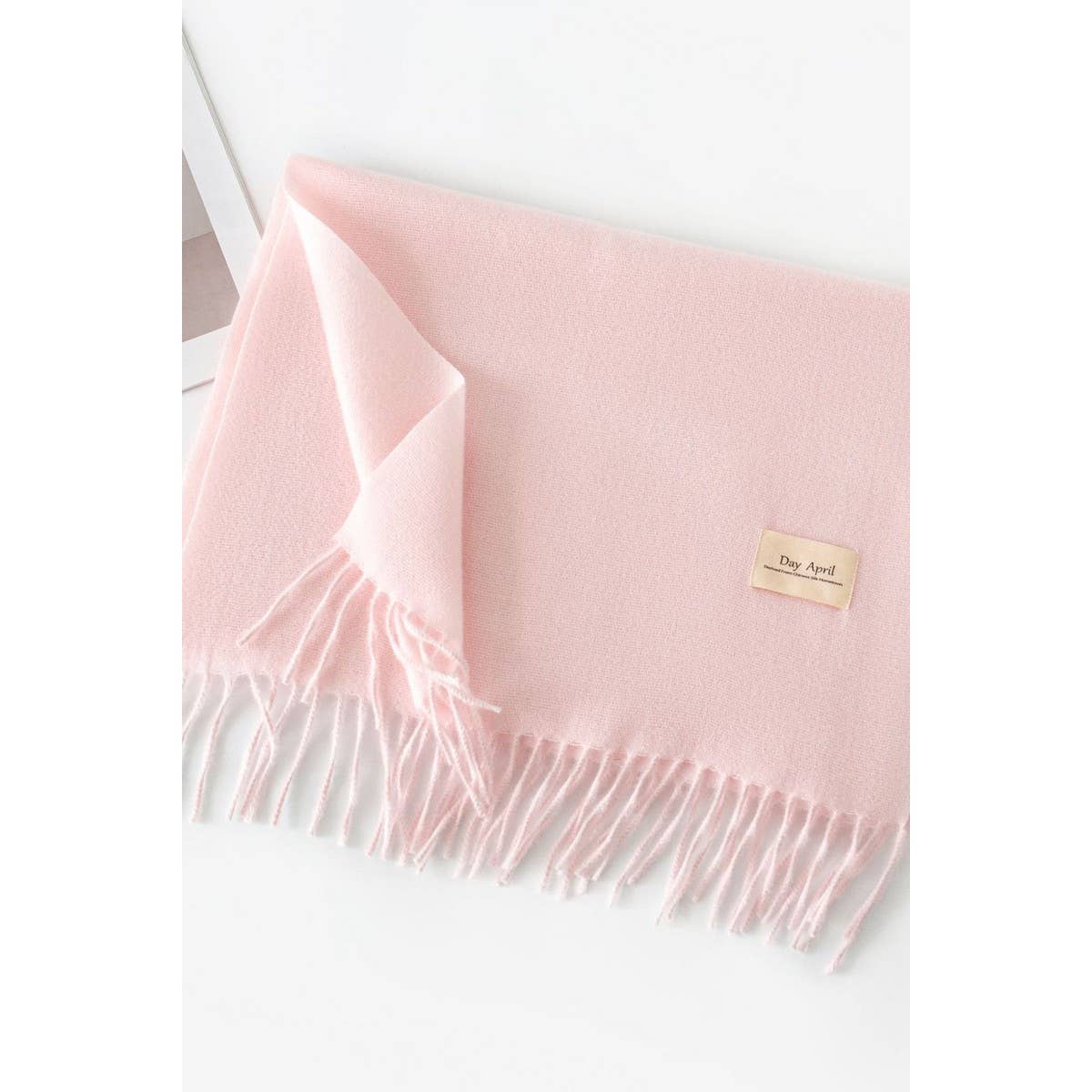 CWASC1482_SOLID COLOR MEDIUM-LENGTH WARM SCARF SHAWL NECK