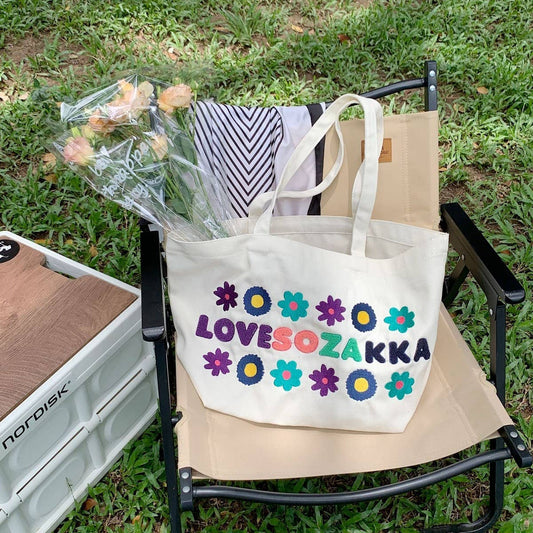 CWAB5818_FRENCH GIRL CANVAS BAG WITH EMBROIDERED FLOWERS