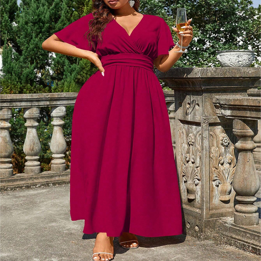 V-Neck Sleeveless Summer Beach Dress