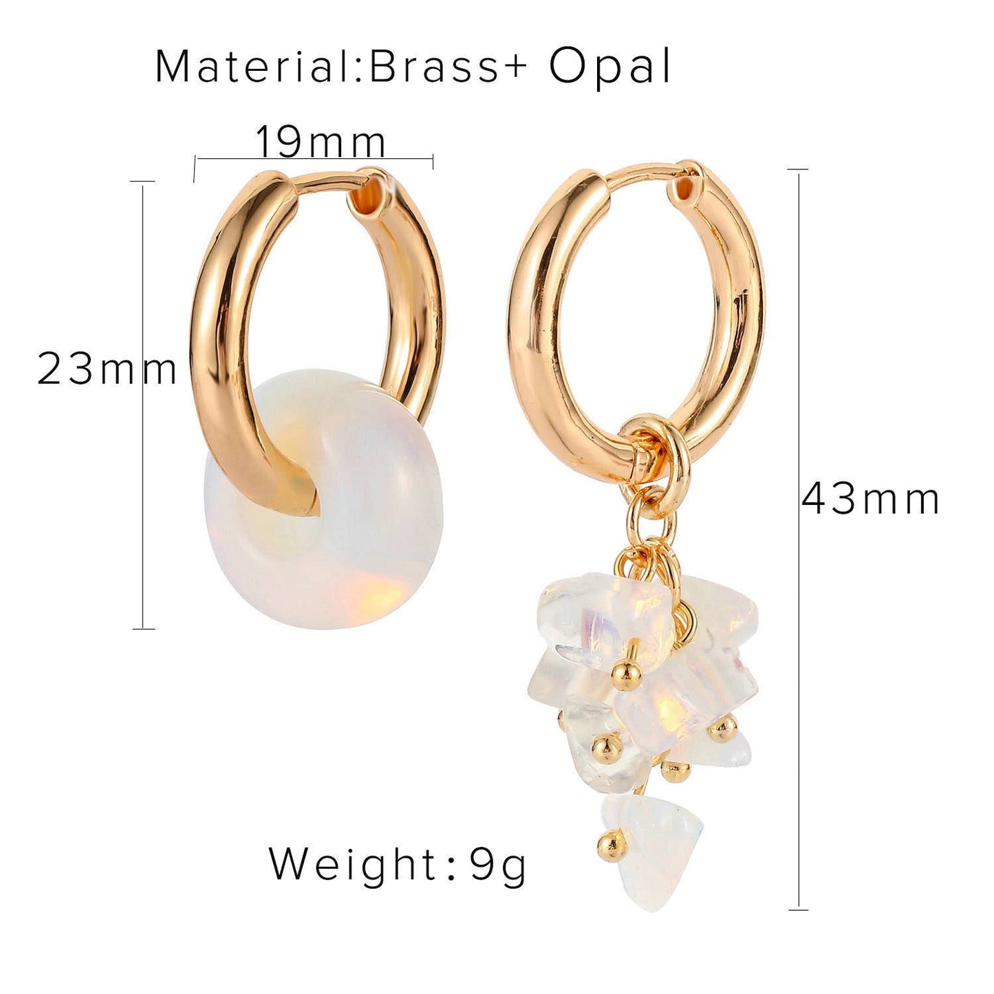 Trendy pearl element earrings