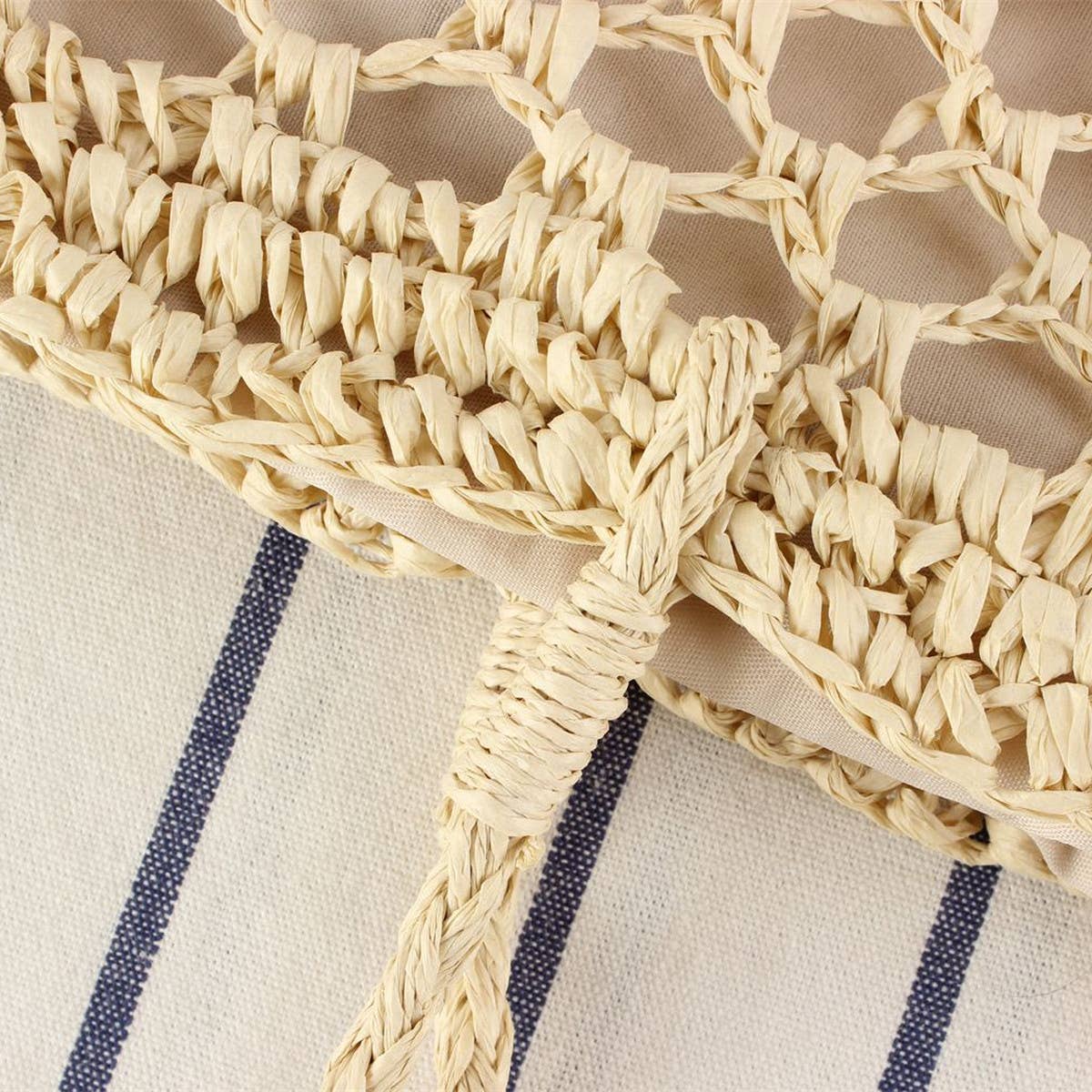 TRAVEL HOLLOW HANDMADE SHOULDER STRAW BAG_CWAB2025