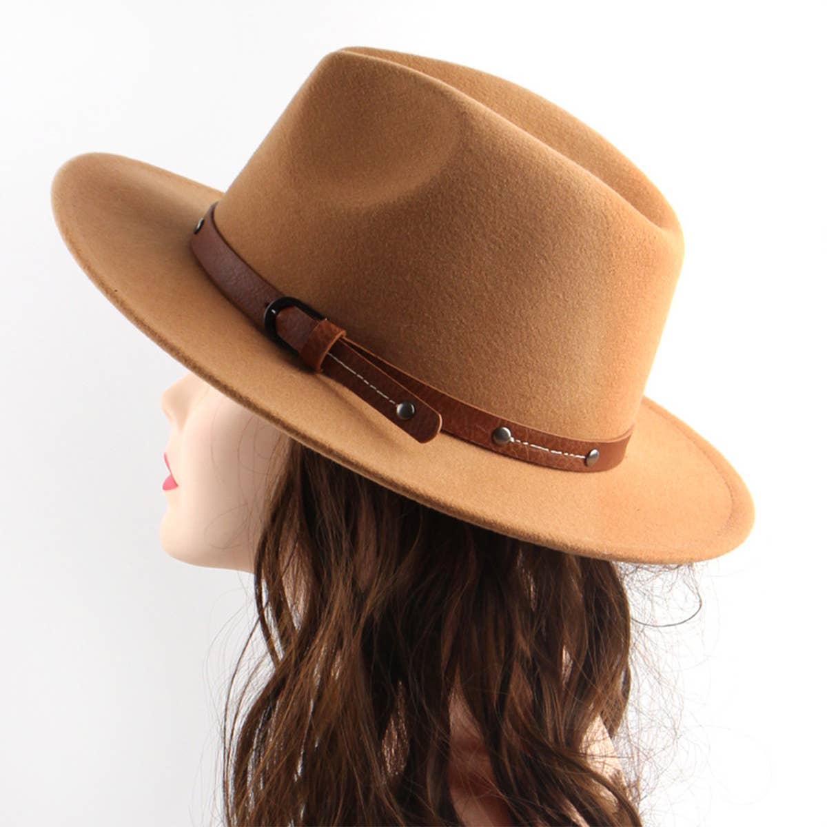 FLAT TOP BRITISH STYLE PANAMA HAT_CWAH1898