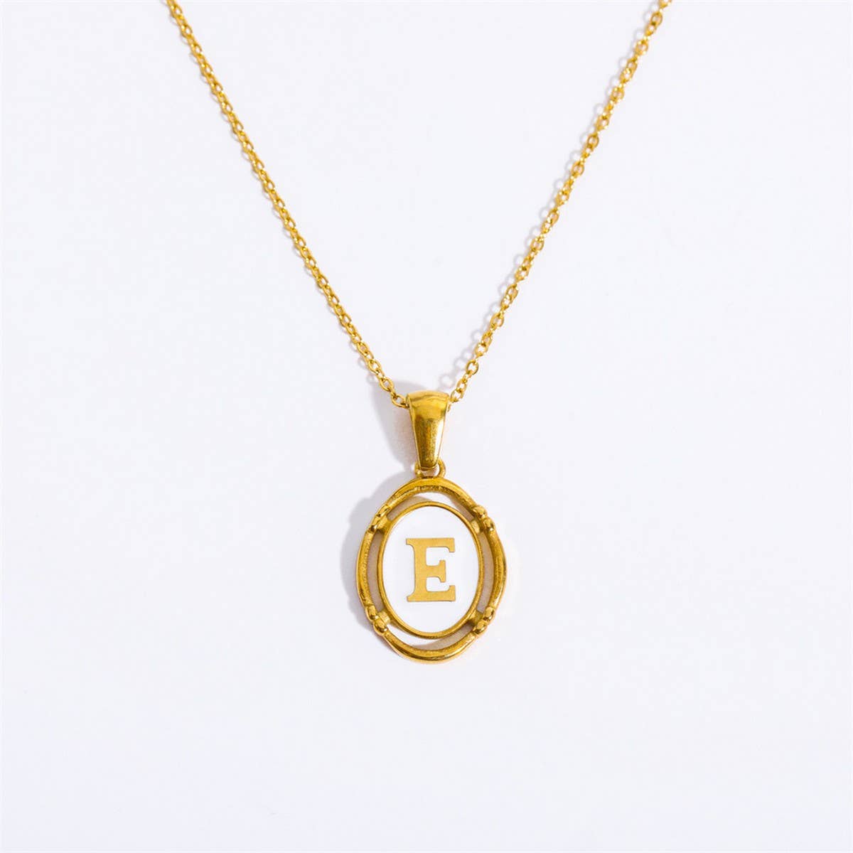 NEW CREATIVE 26 LETTERS PENDANT OVAL NECKLACE