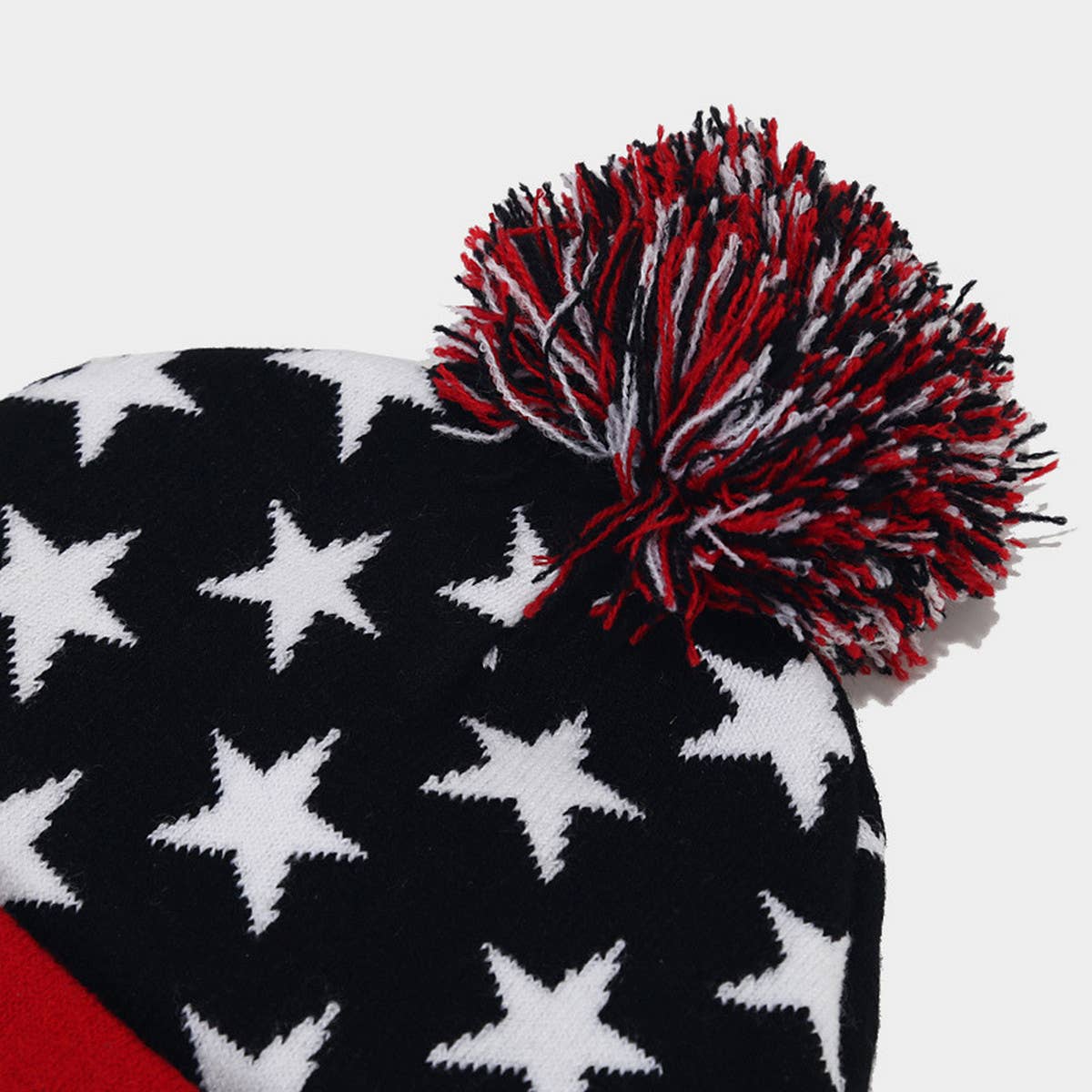 FASHION STRIPED JACQUARD POM-POM KNITTED HAT_CWAH1614