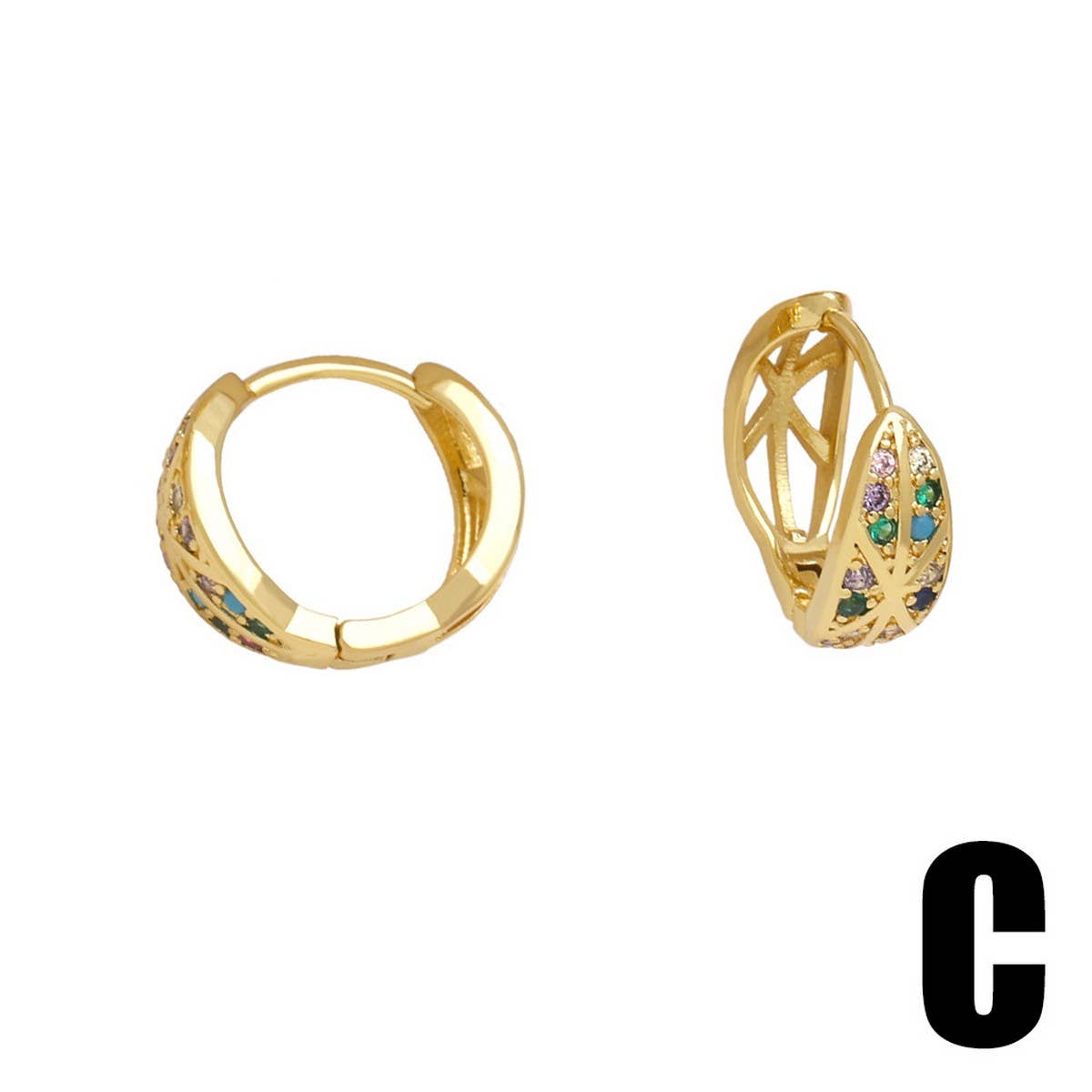 FASHIONABLE AND MINIMALIST GOLD-PLATED EARRINGS_CWAJE1024