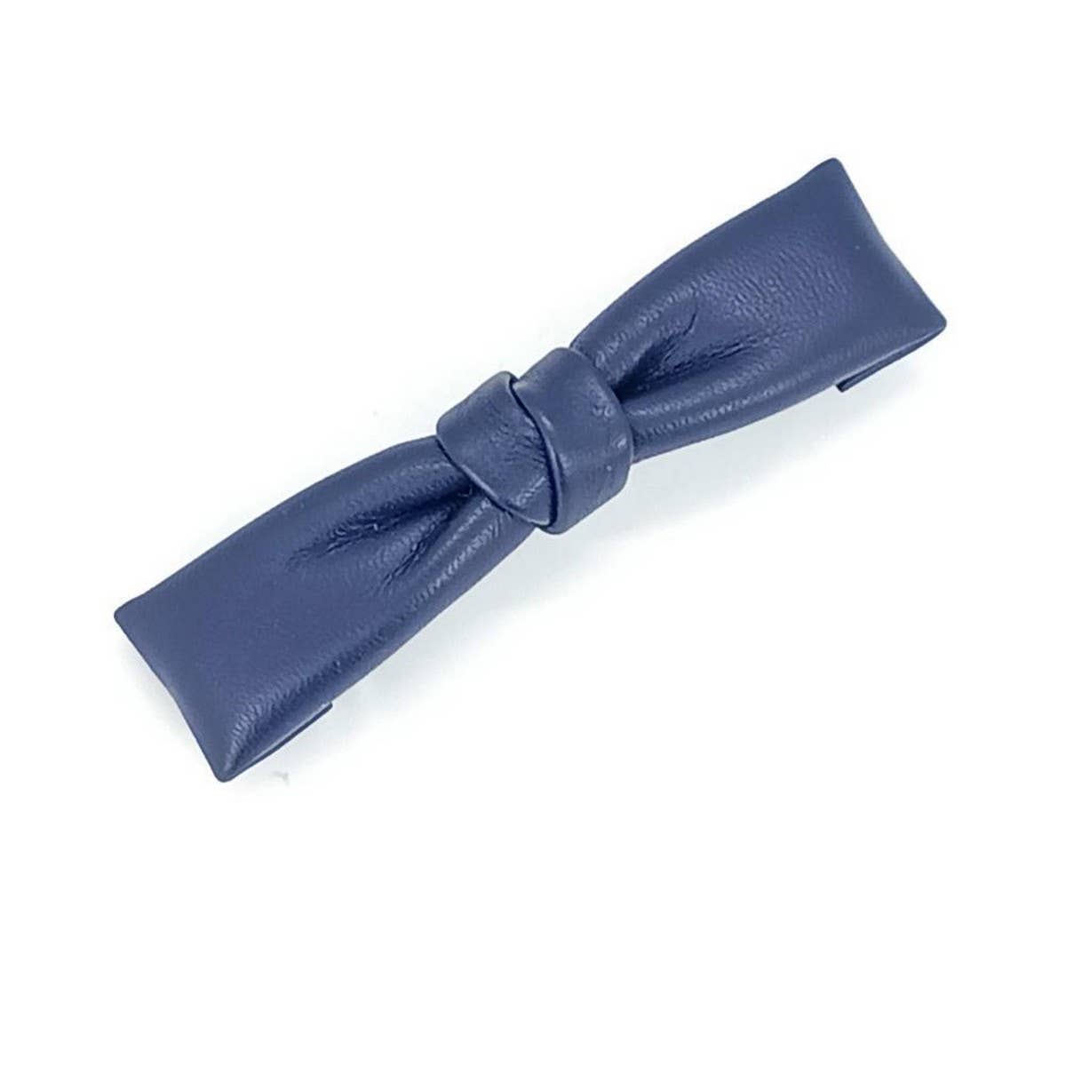 Elegant Simple PU Leather Bow Hair Barrette