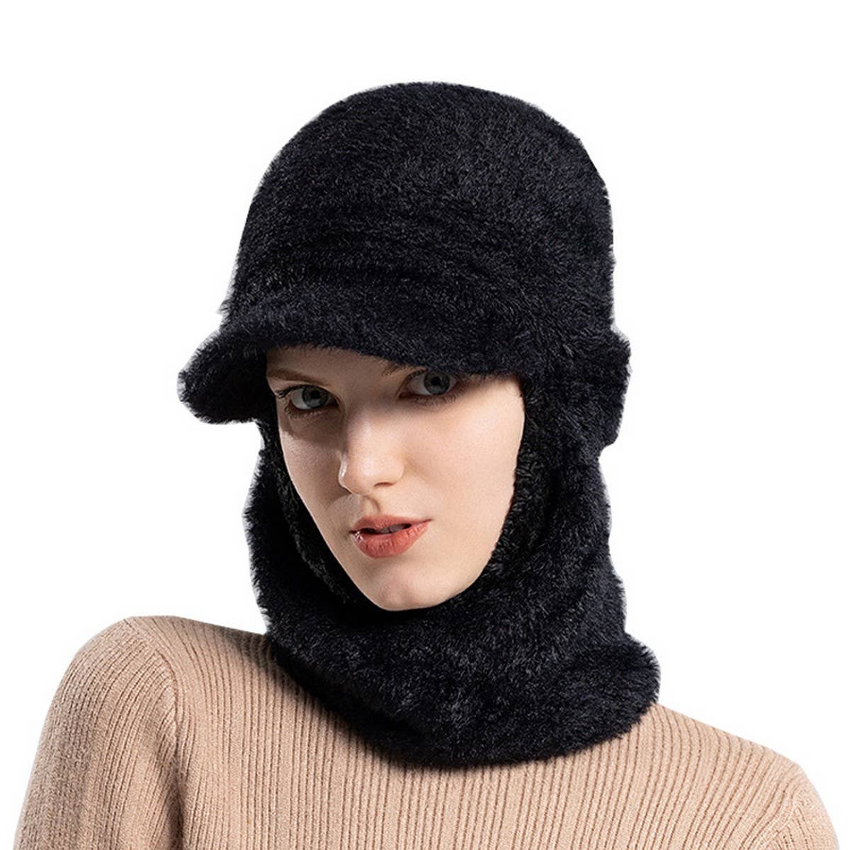 2024 NEW PLUSH HAT NECKBAND ONE-PIECE HAT_CWASC1124