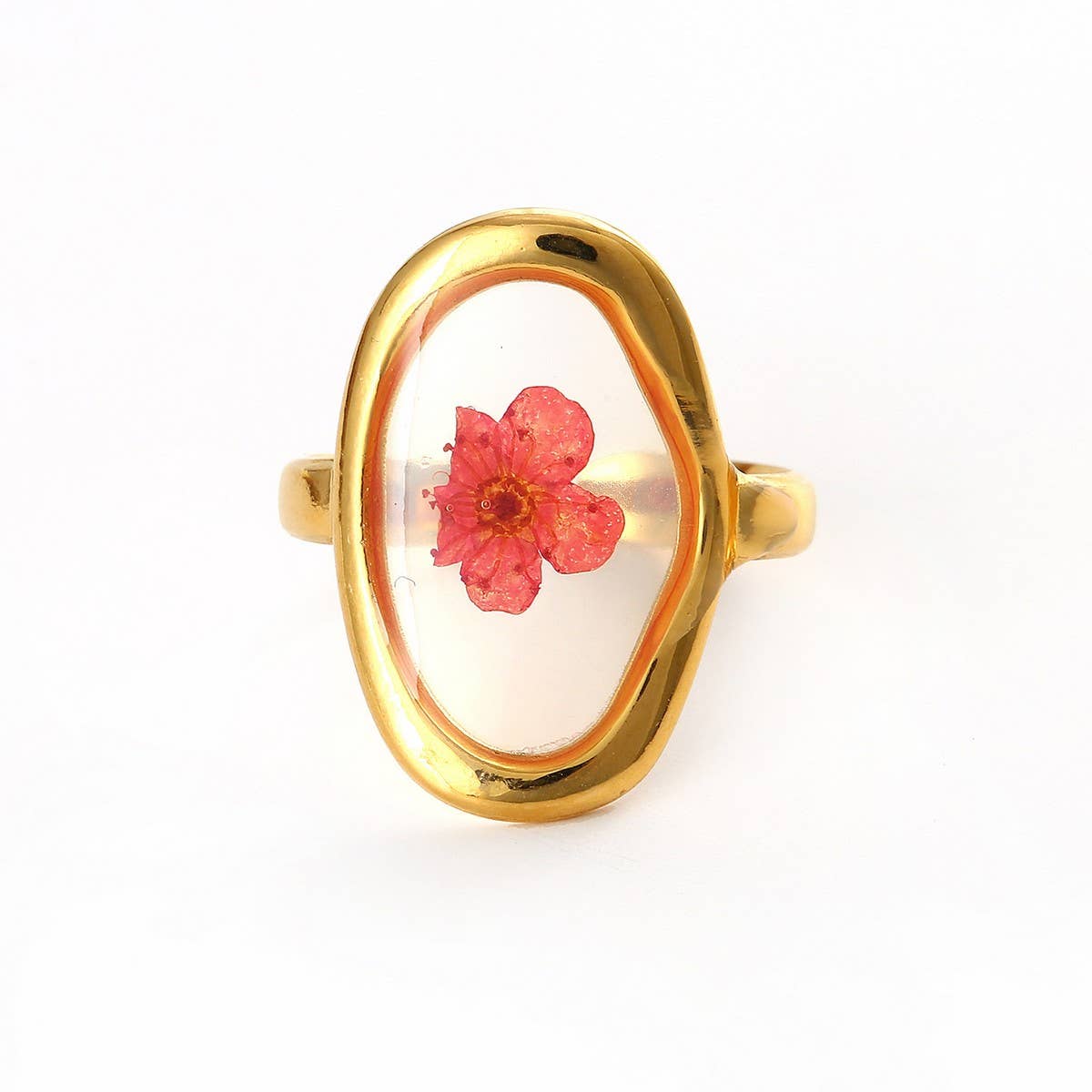 Open Adjustable Steel Ring with Dried Flowers_CWMM8930