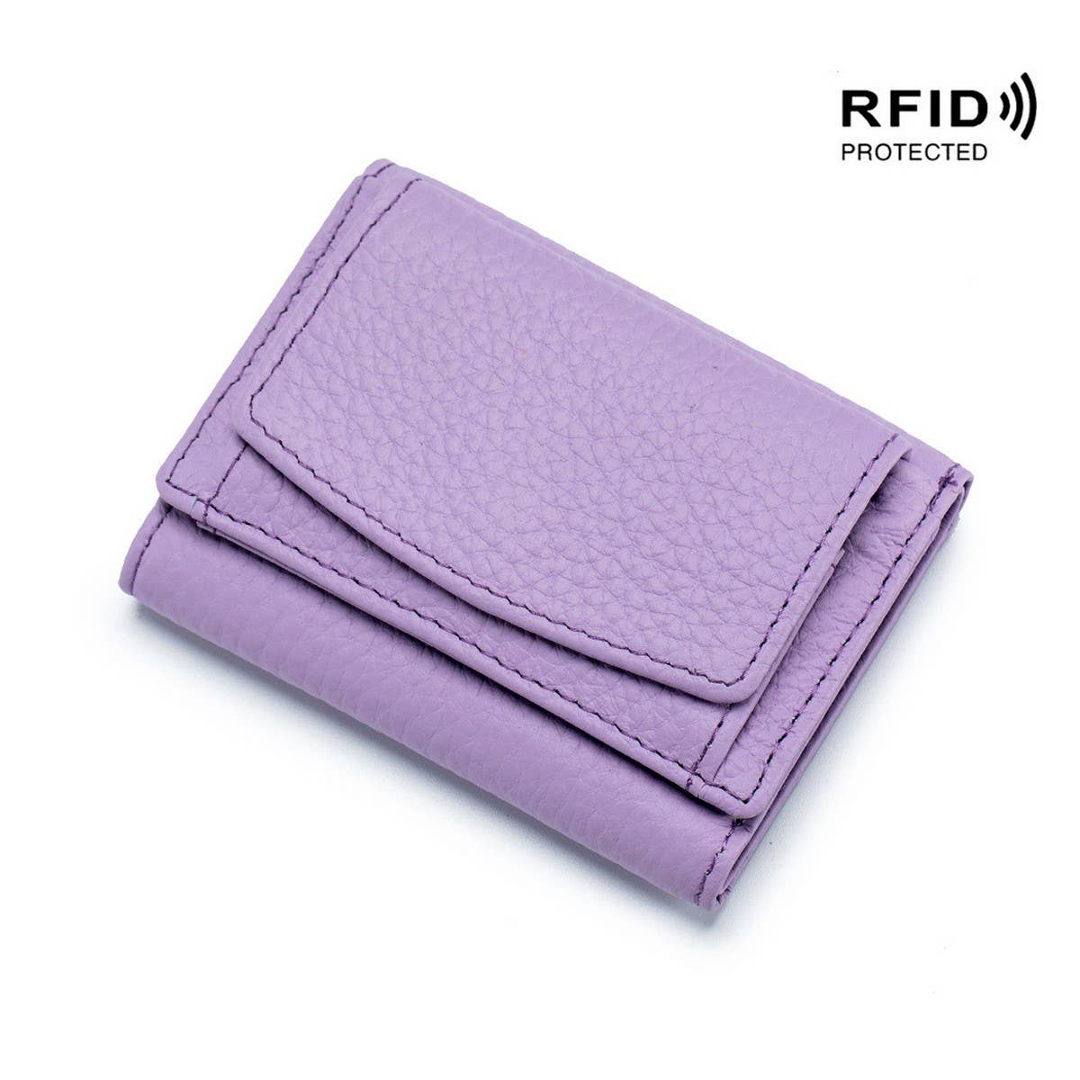 SHORT RFID COIN POCKET WALLET MINI LEATHER WALLET_CWAB3700
