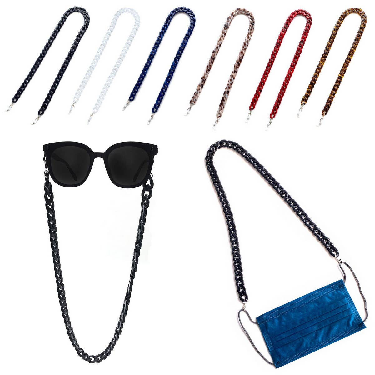 BLACK NON-SLIP CHAIN GLASSES LANYARD_CWMM1170