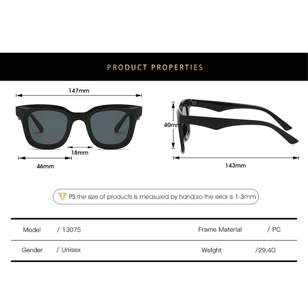 WIDE FRAME DANDY SUNGLASSES