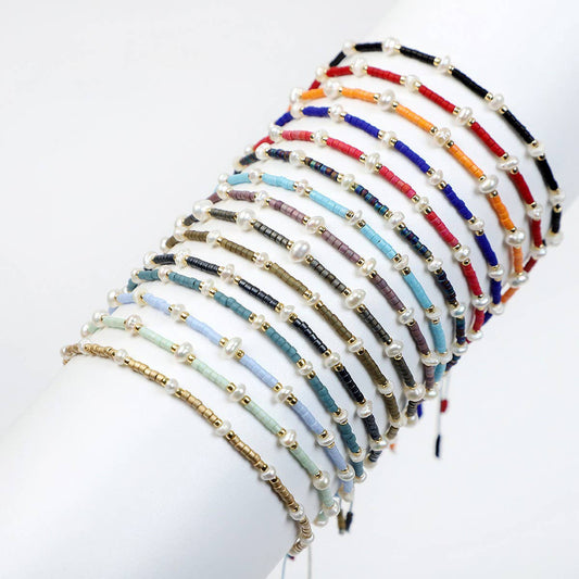 CWAJE4557_HAND-WOVEN FRESHWATER PEARL BRACELET