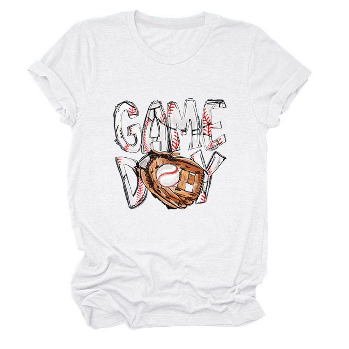 New Women's Plus Size Short Sleeve Glove Tee_CWTTS1513