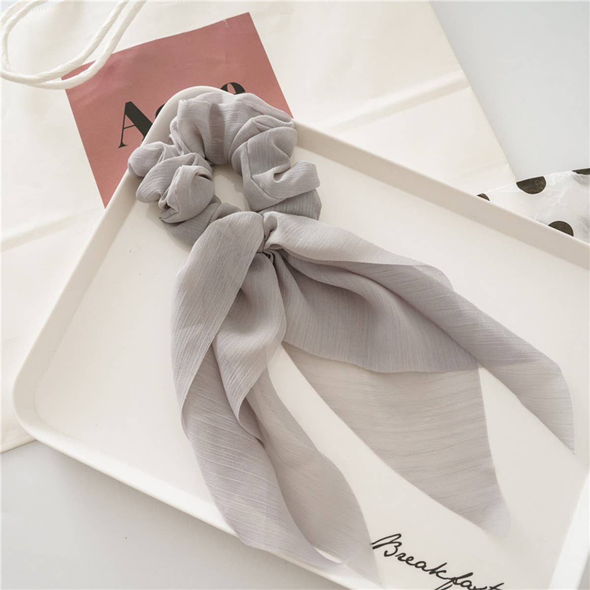 CHIFFON BOW RIBBON TASSEL HAIRBAND HAIRACCESSORIES