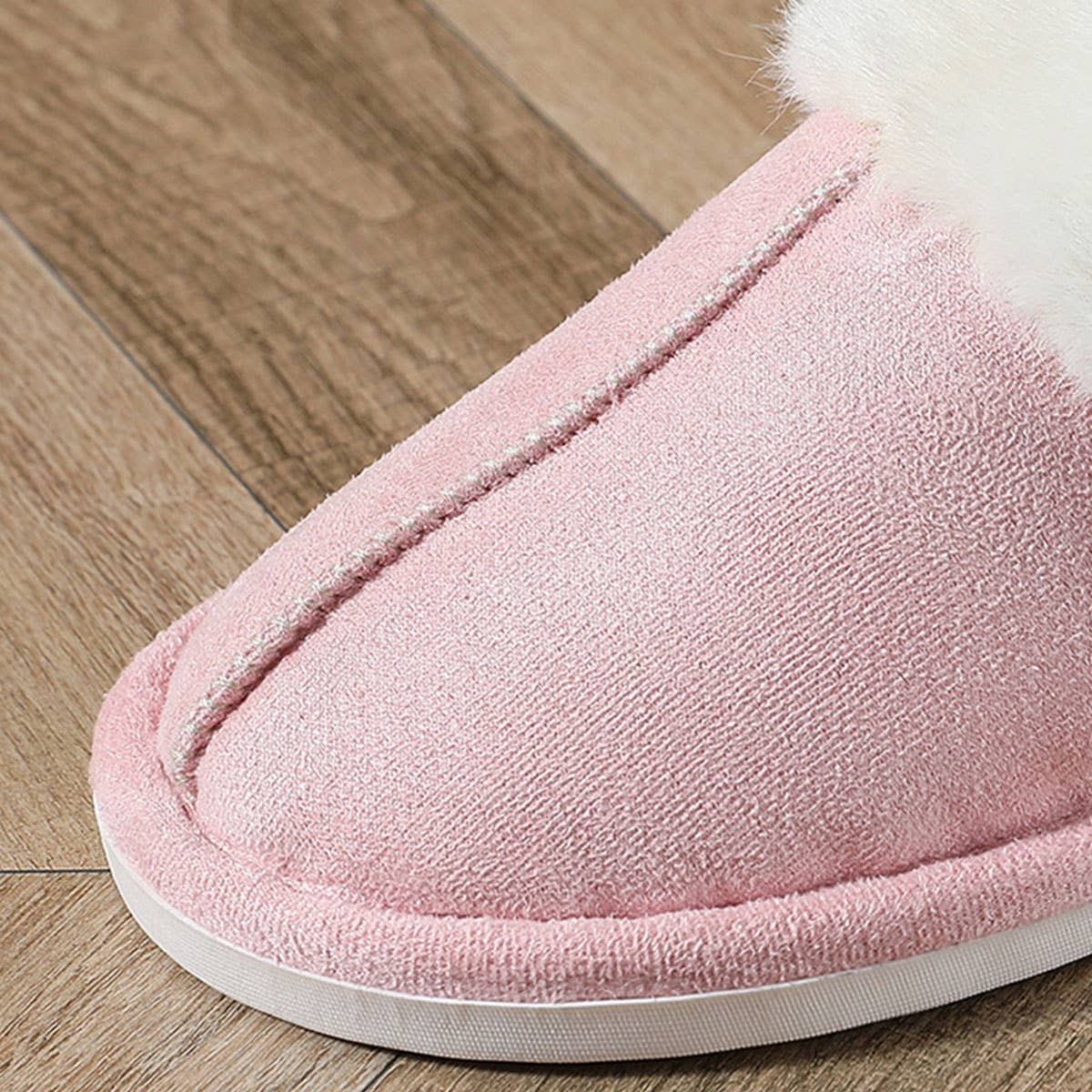 FAUX SUEDE FUZZY SLIPPERS WOMEN,MEN