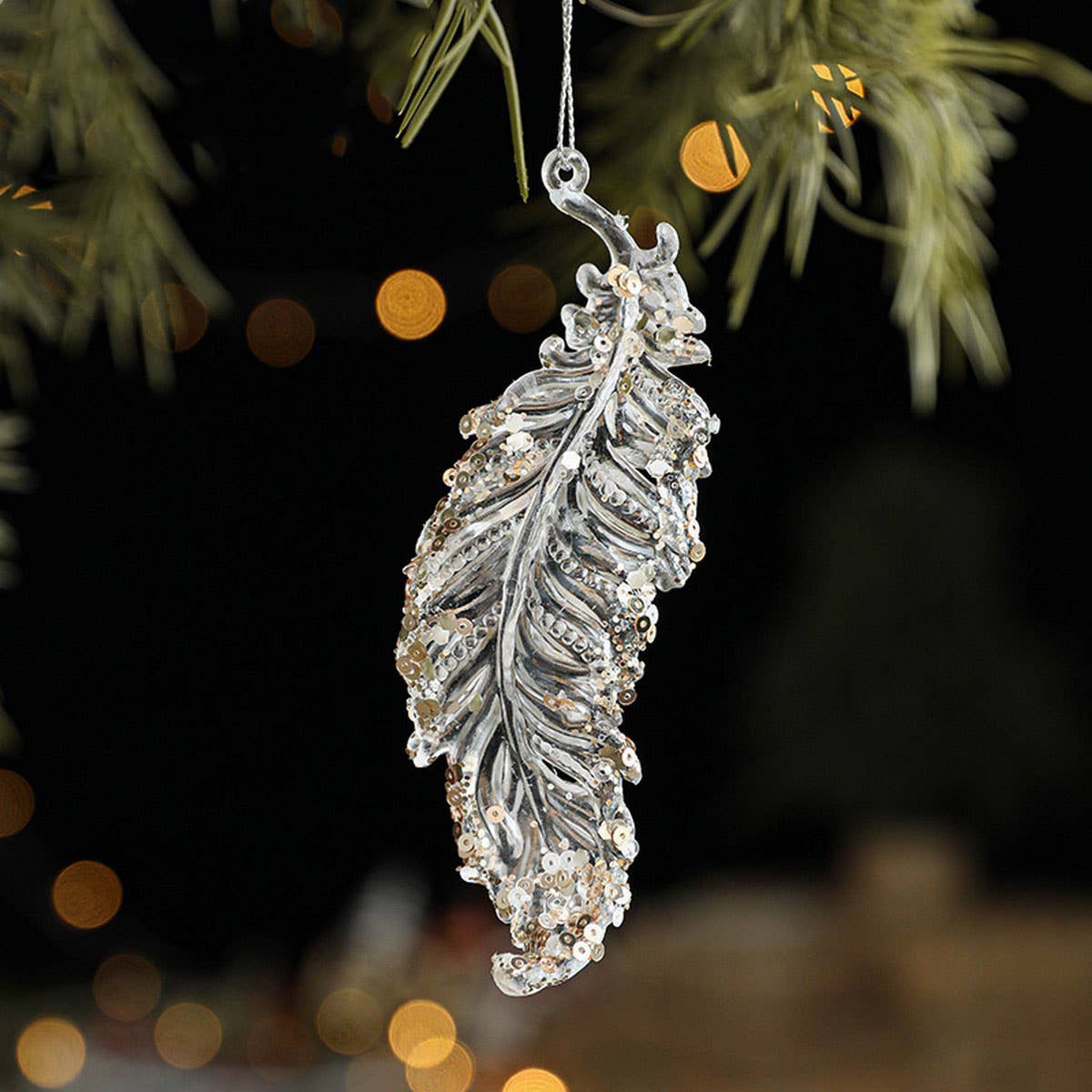 Clear Acrylic Ornament for Festive Christmas Decor