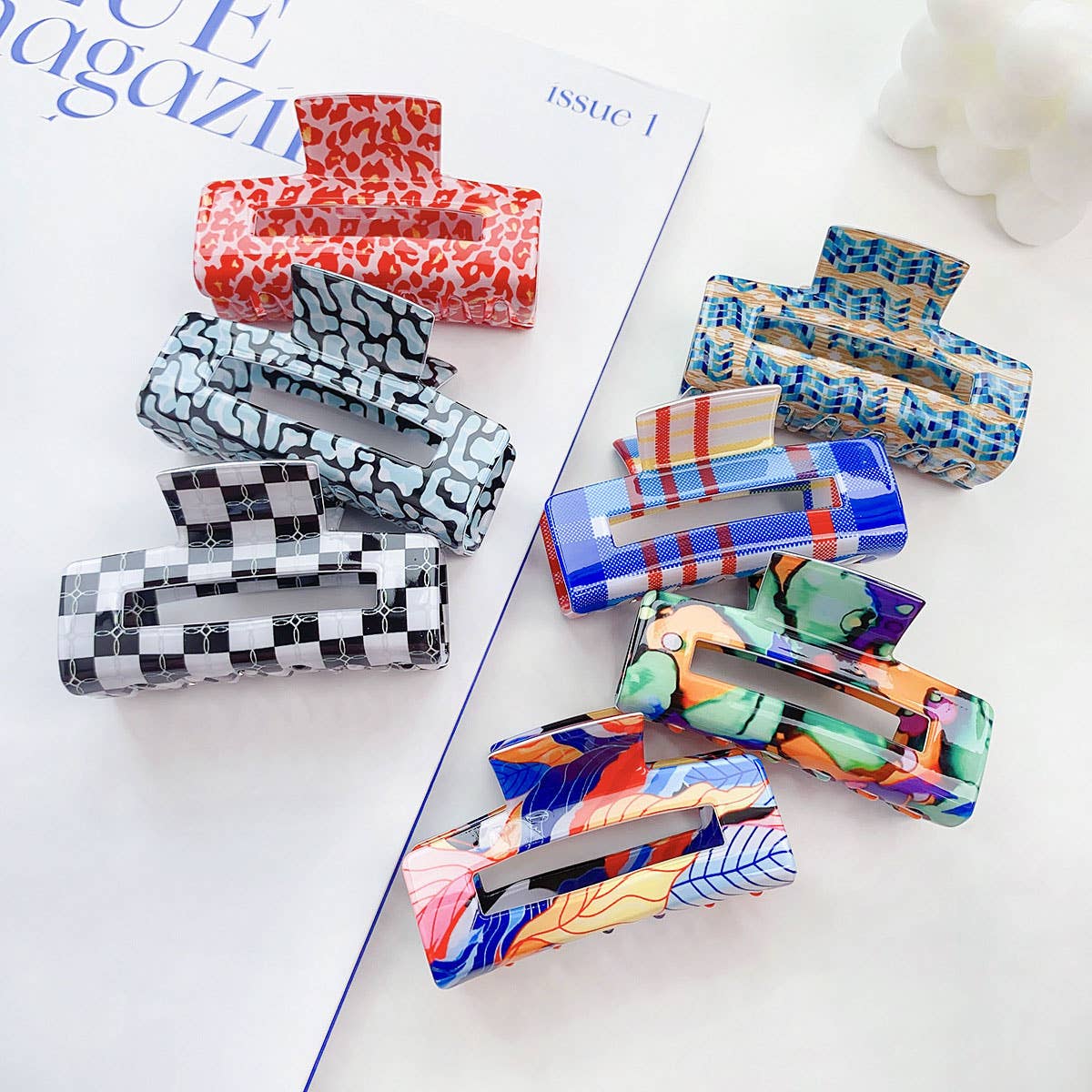 Spring Tropical Floral Hair Claw - Hollow Design_CWAHA0401