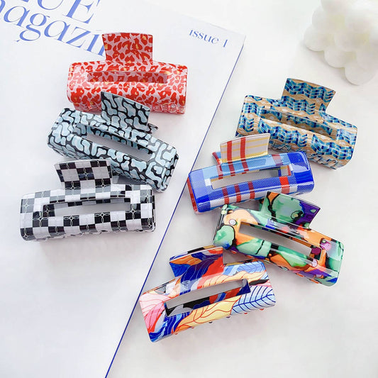 Spring Tropical Floral Hair Claw - Hollow Design_CWAHA0401