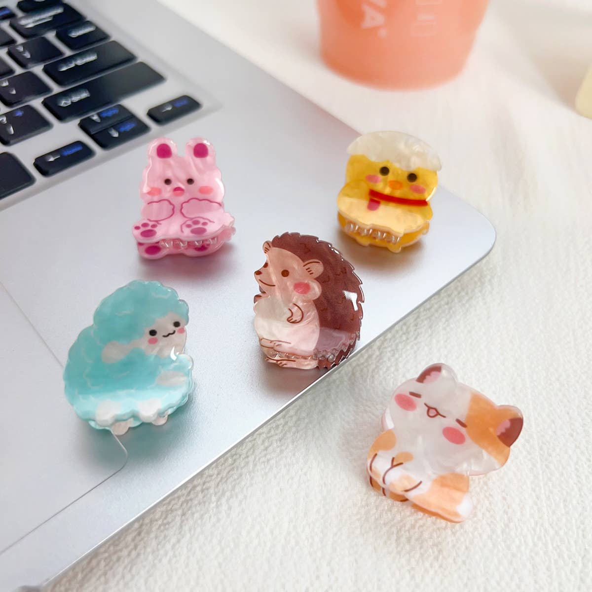Q-version acrylic animal children's hair clips