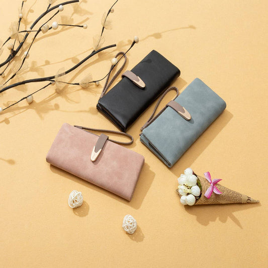 CASUAL FASHION BUCKLE LONG WOMEN'S WALLET_CWAB2335