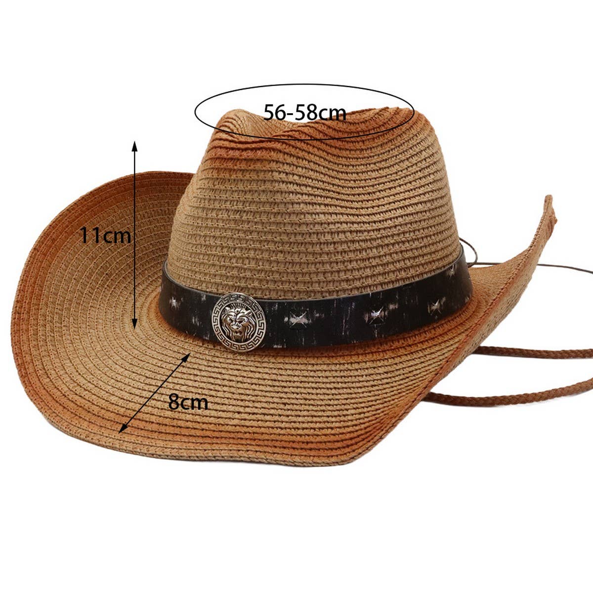 Unisex Spray-Painted Western Cowboy Beach Hat_CWAH04493
