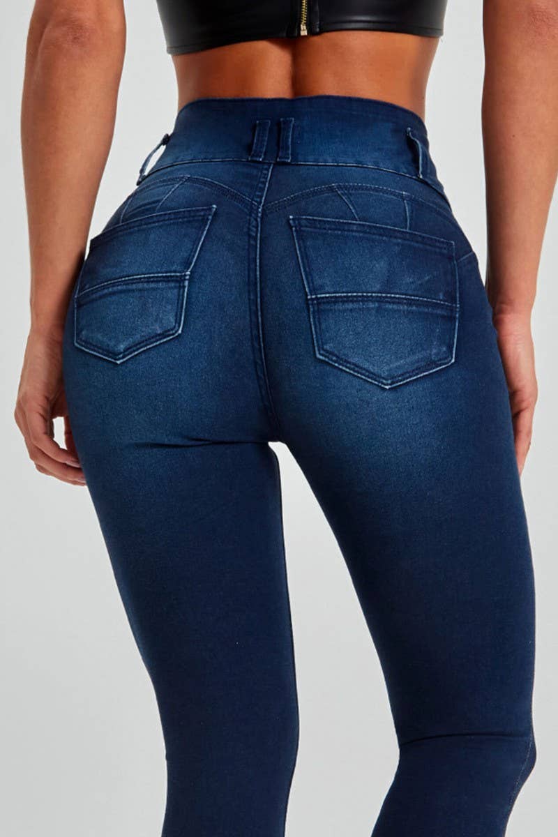 CWJP0599_HIGH WAIST STRETCH BUTT LIFTING SKINNY JEANS