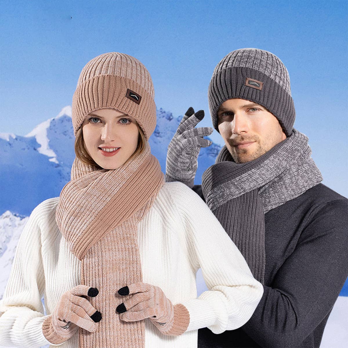 OUTDOOR WARM GLOVES AND SCARF THREE-PIECE SET_CWASC1138