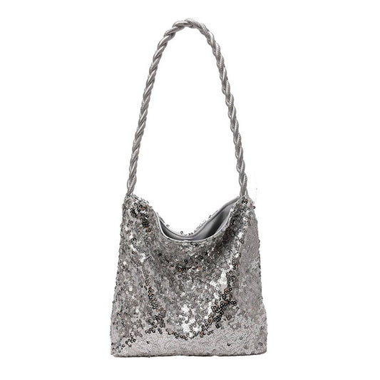 Fashionable sequined single-shoulder bag