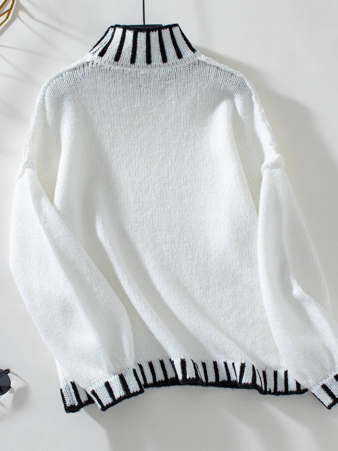 STRIPED PULLOVER BAGGY PLUS SIZE SWEATER TOP