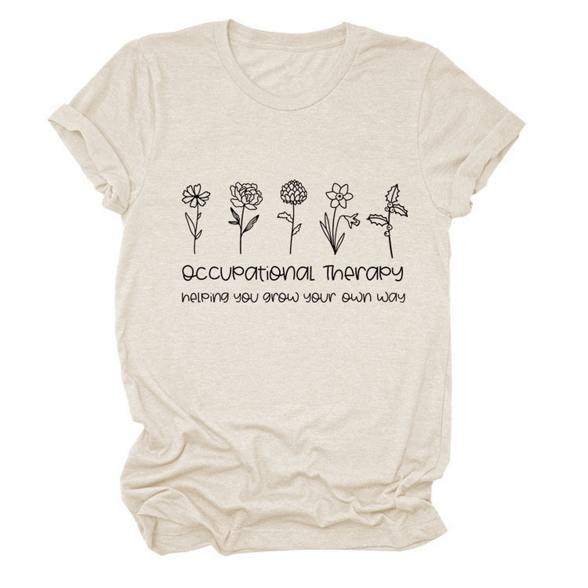 Women??¢s Short Sleeve Tee, Round Neck Print Top_CWTTS1491