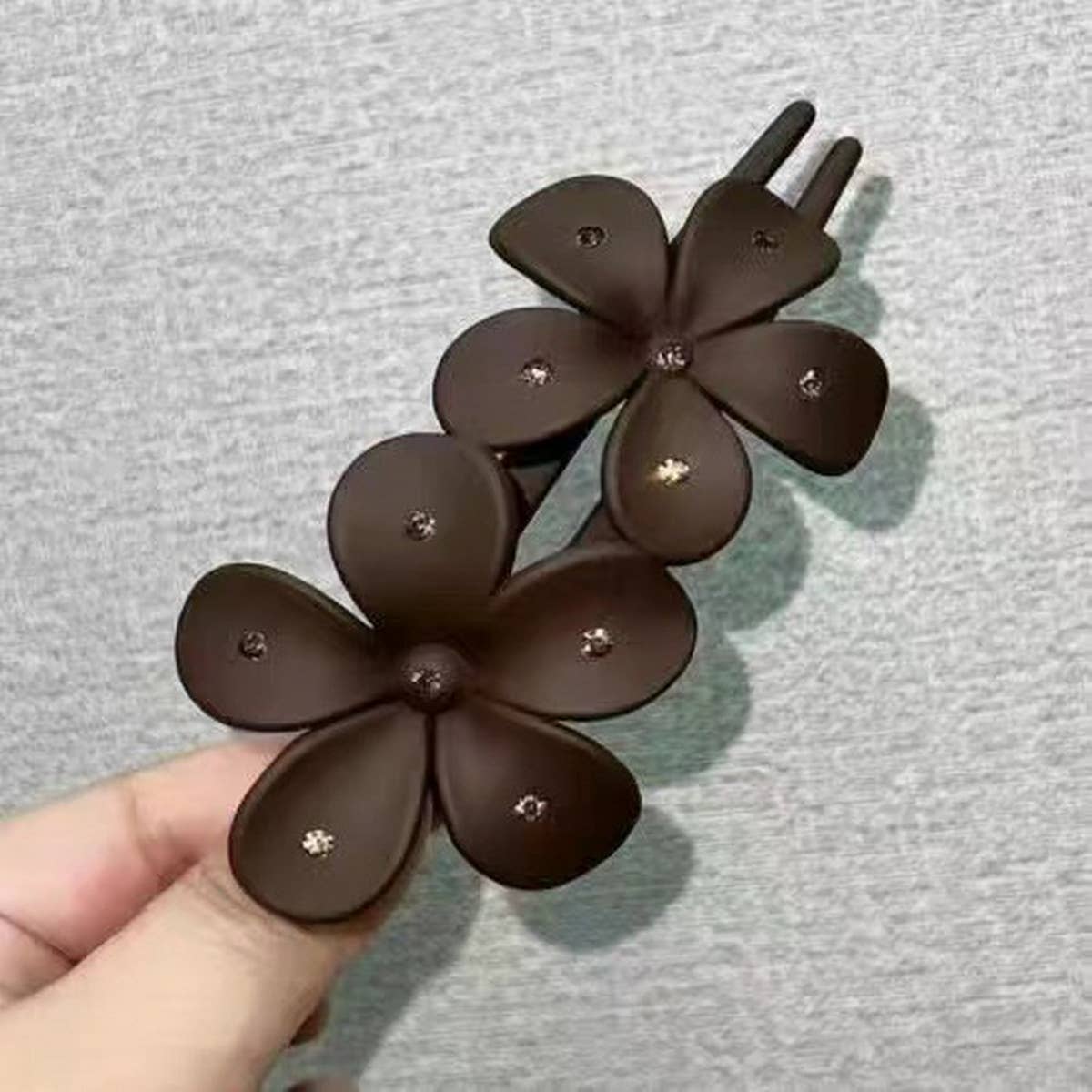 FLORAL HAIR CLIP,OVERSIZED DUCKBILL HAIRPIN FOR UPDOS
