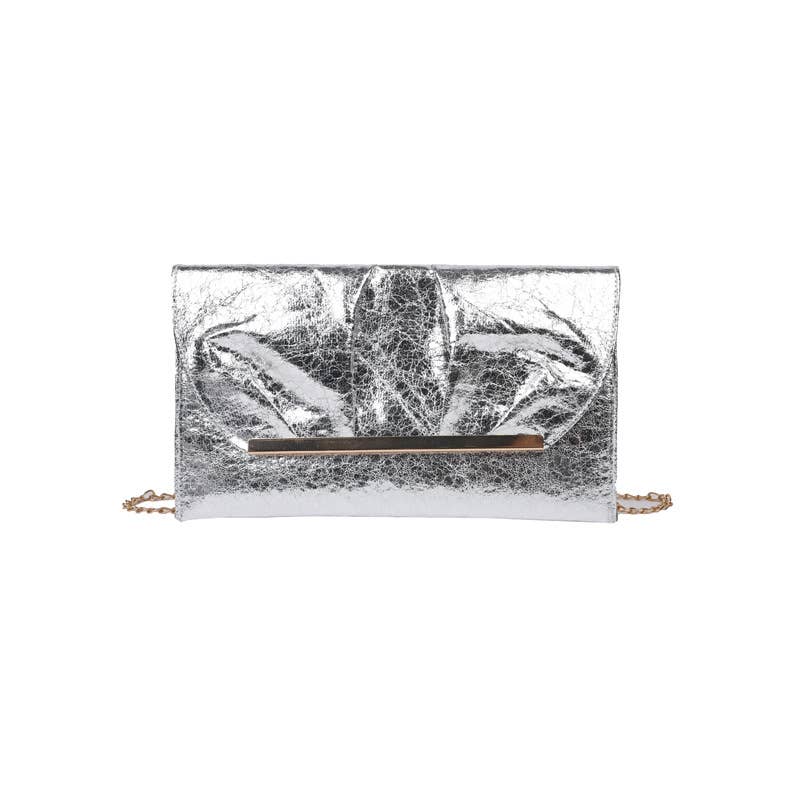 Fashionable pleated chain envelope bag