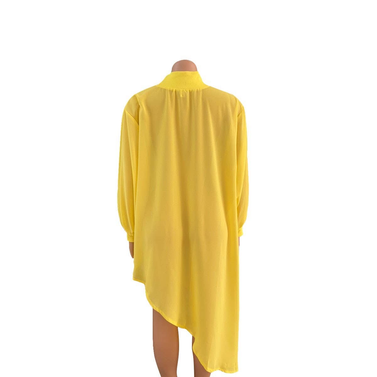 FASHION SOLID COLOR CHIFFON PLUS SIZE DRESS_CWDMD3682