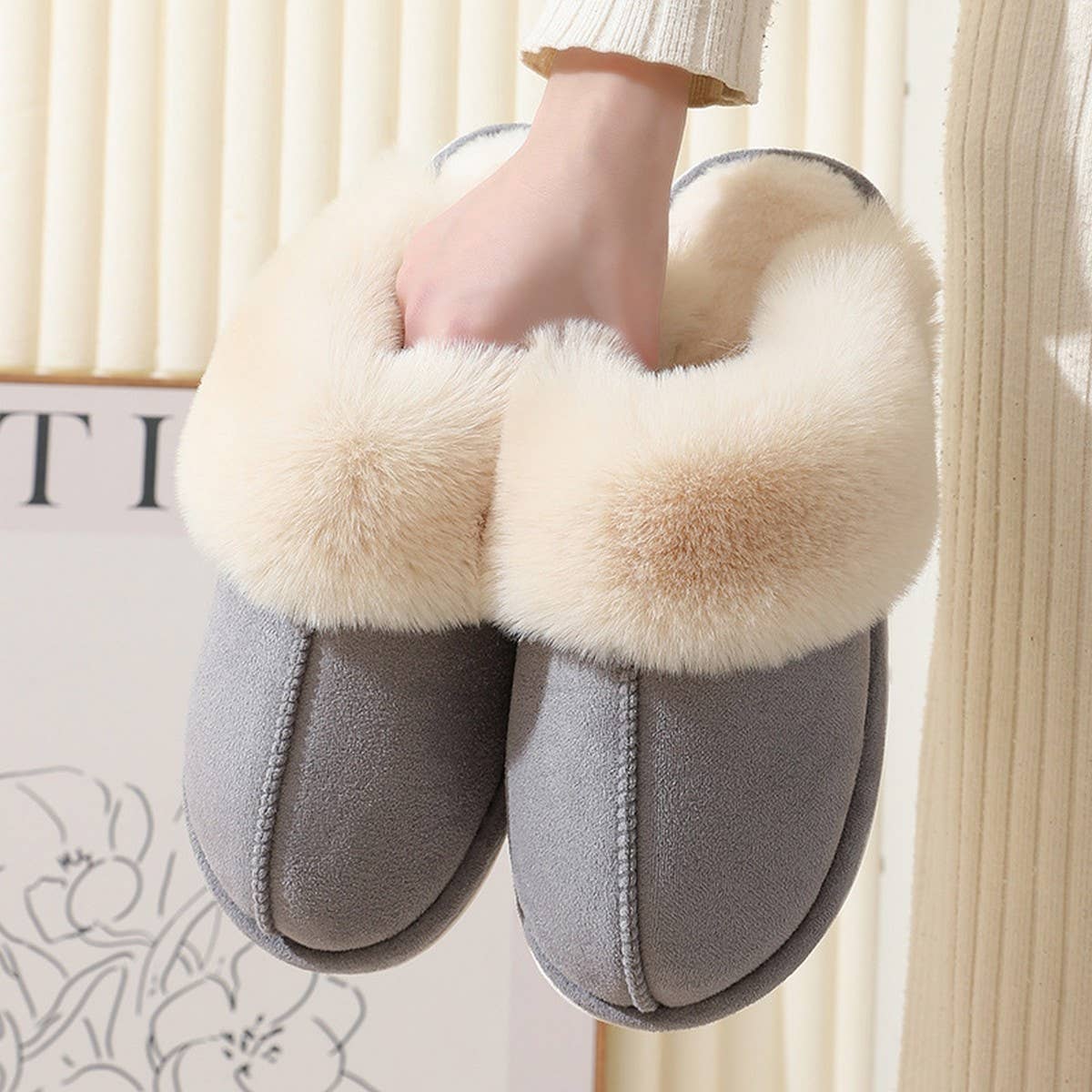 Fluffy Cozy Warm Soft House Slippers