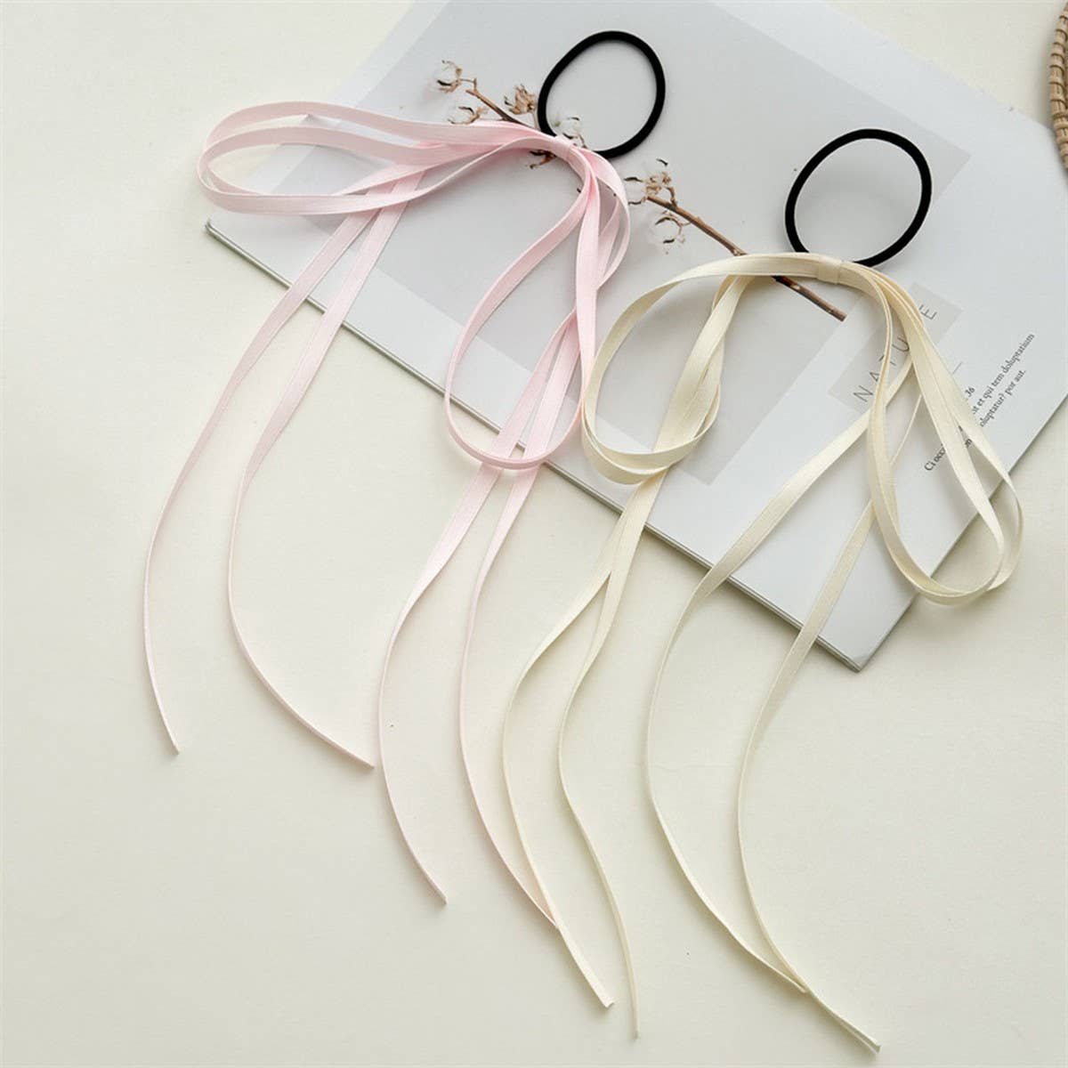 WOMEN BOW TASSEL ELASTIC HAIR ROPE_CWAHA1078