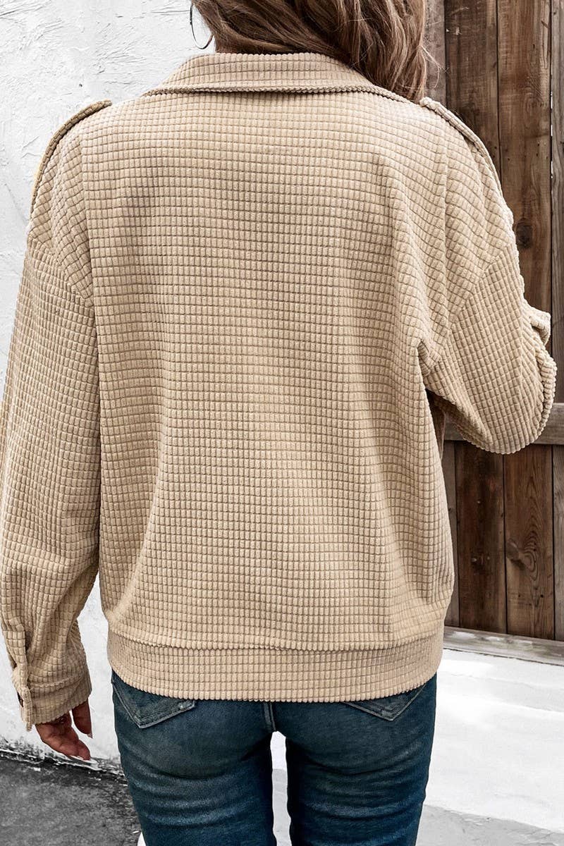 CWOBL0185_NEW CASUAL TEXTURE VERSATILE SOLID COLOR JACKET