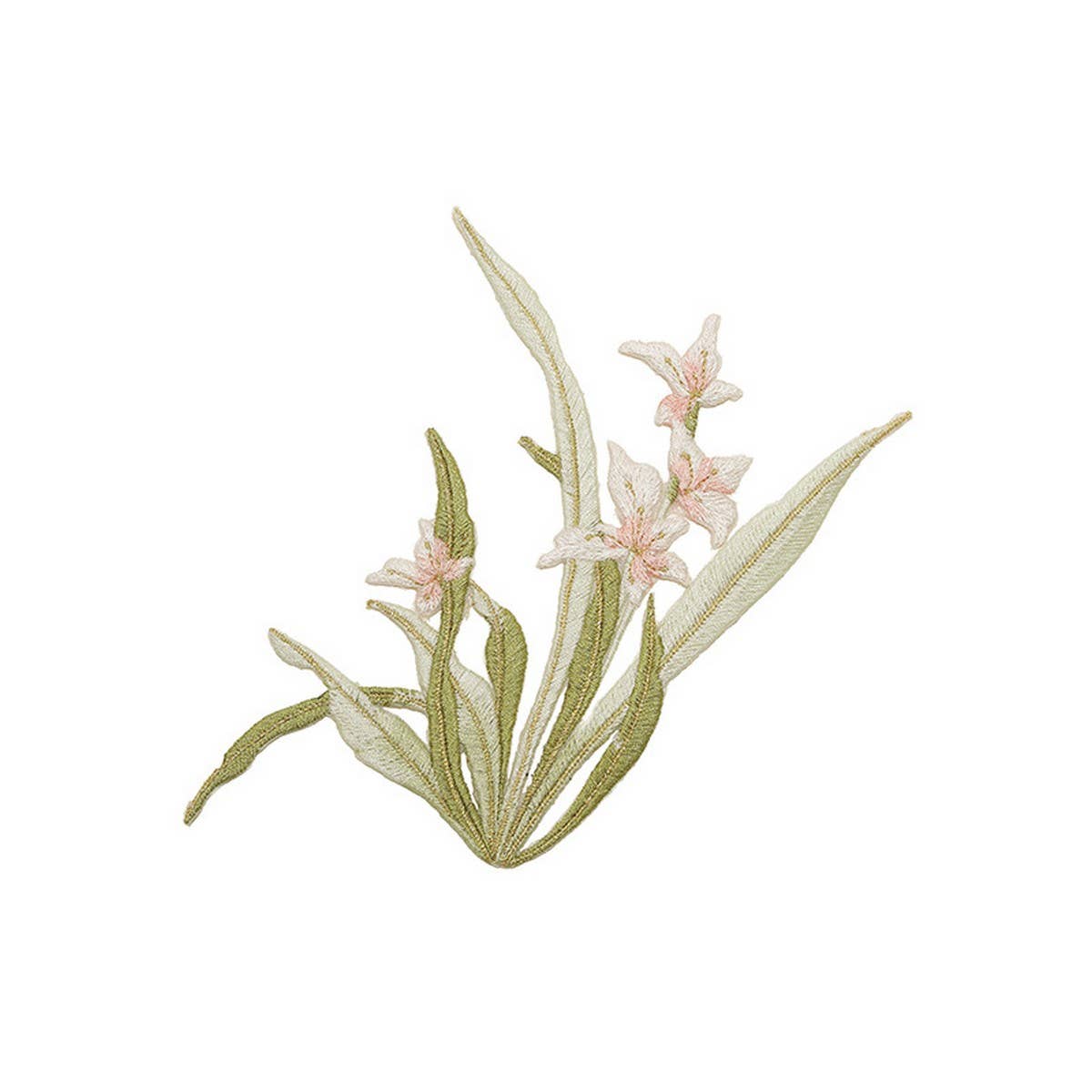 Orchid Embroidered Iron-On Patch for Stain Repair_CWMM5924