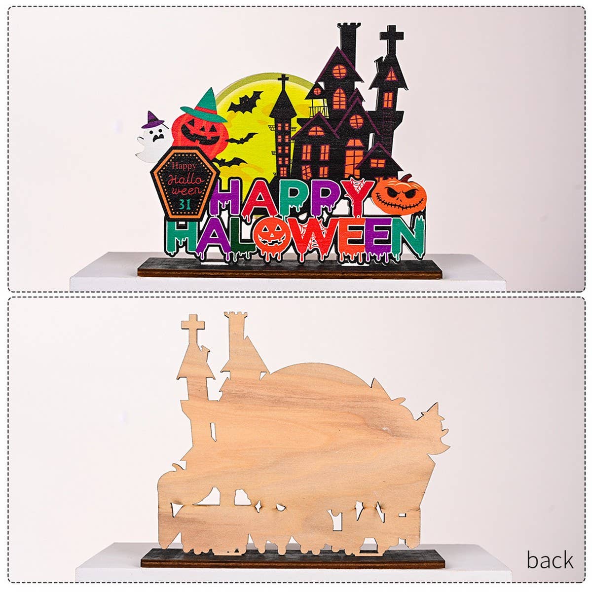 CWMM10259_HALLOWEEN WOODEN TABLETOP HOME DECORATION