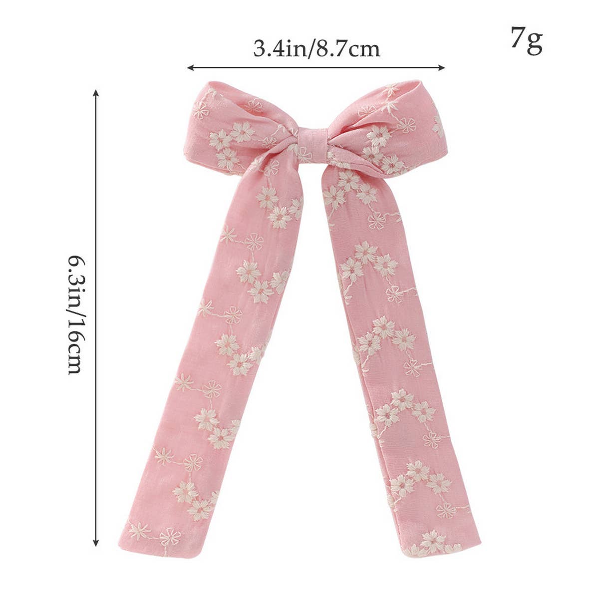 CHILDREN'S RIBBON BOW EMBROIDERED HAIRPIN