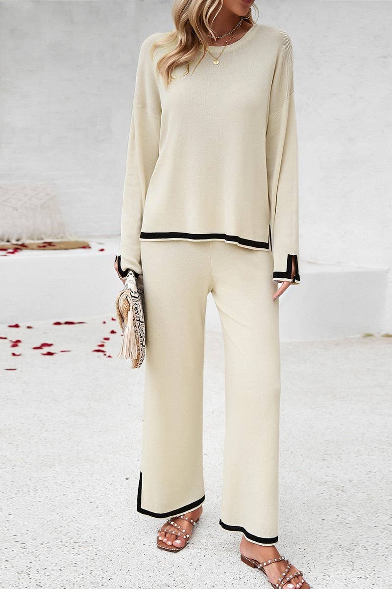 TEMPERAMENT CASUAL SOLID COLOR LONG SLEEVE SUIT_CWSTB0371