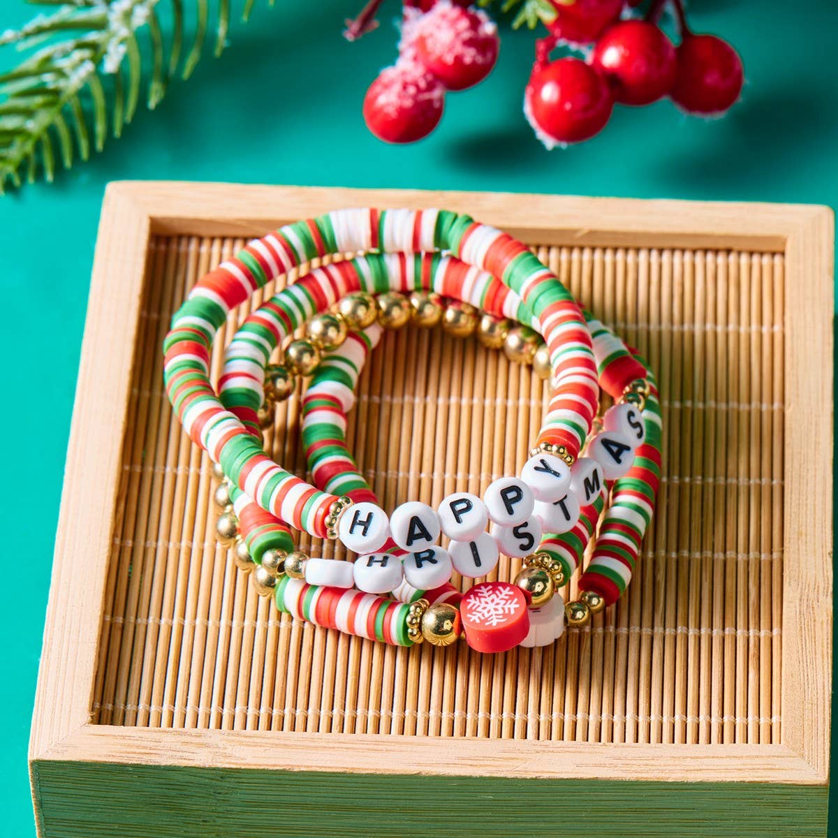 CWAJE2519_CHRISTMAS COMBINATION BEADED BRACELET