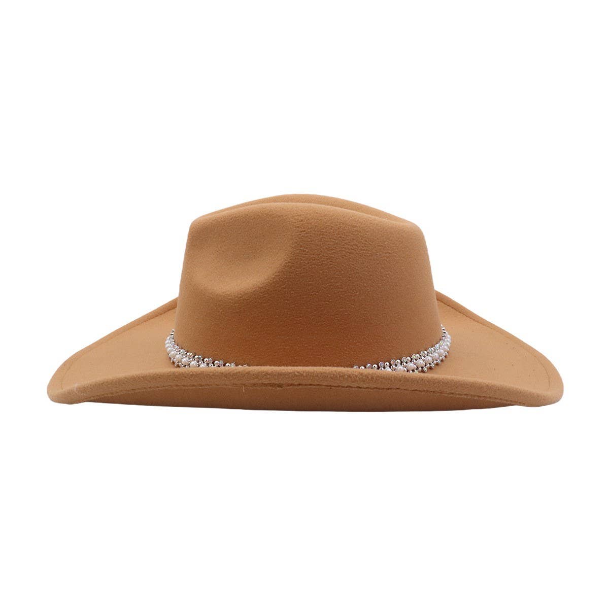 Western Ethnic  Felt Cowboy Fedora Hat_CWAH04374