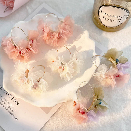 Creative V-Shape Flower Earrings ? Artistic Design