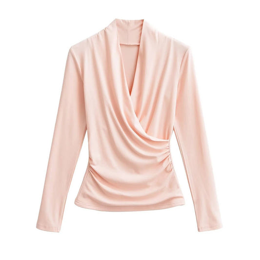 ETHOS CROSS WRAP BASE DESIGN SLIMMING T-SHIRT