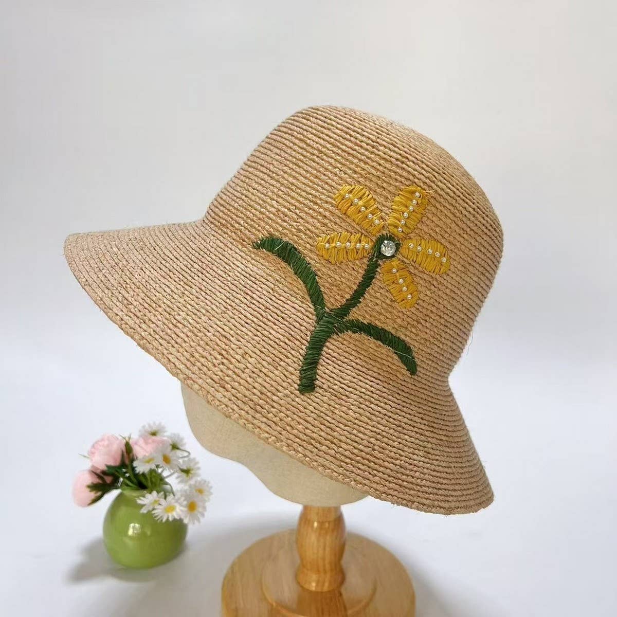 Summer new embroidered sun hat for women_CWAH3579