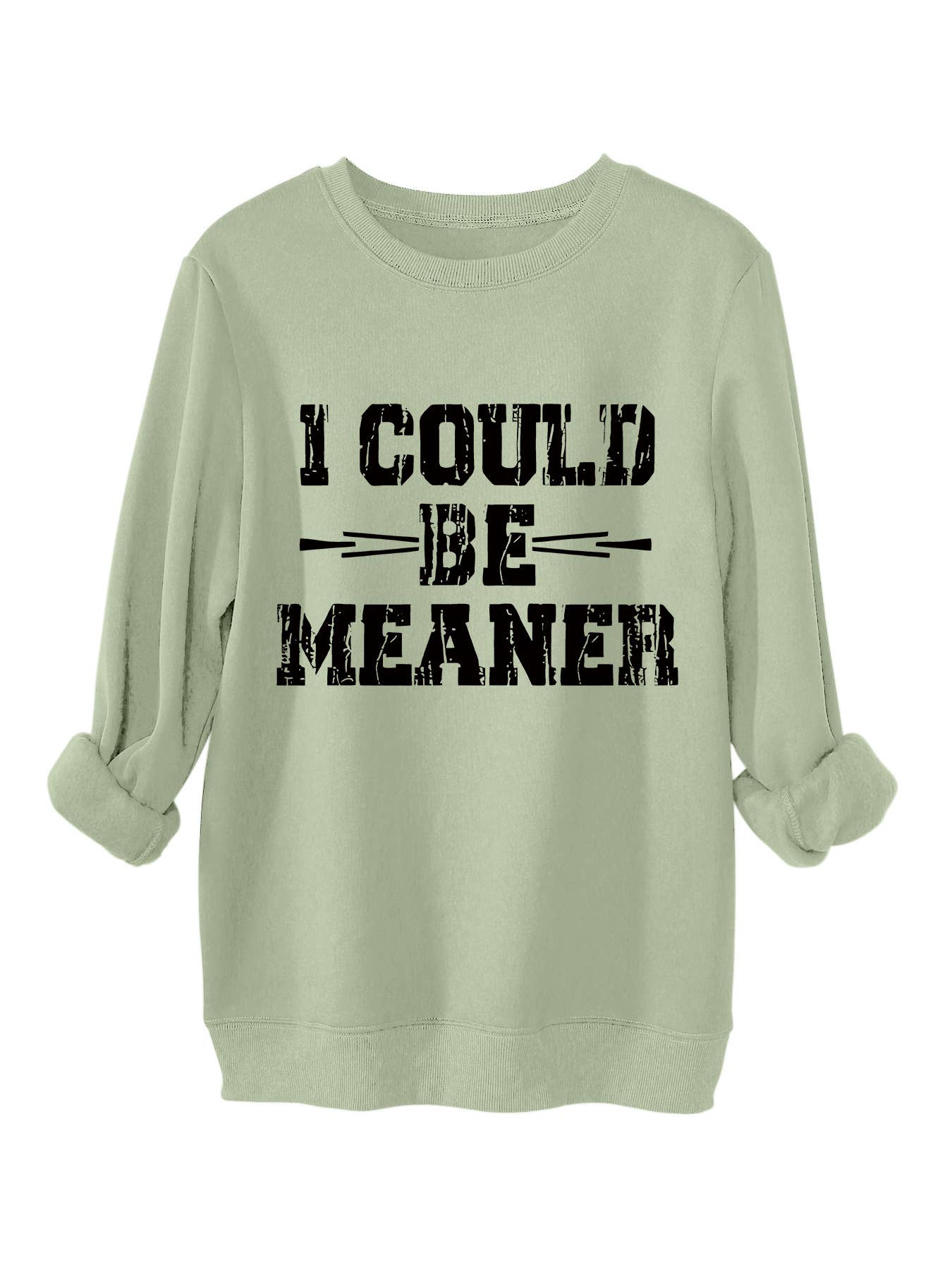 I could be meaner printed thickened warm hoodie