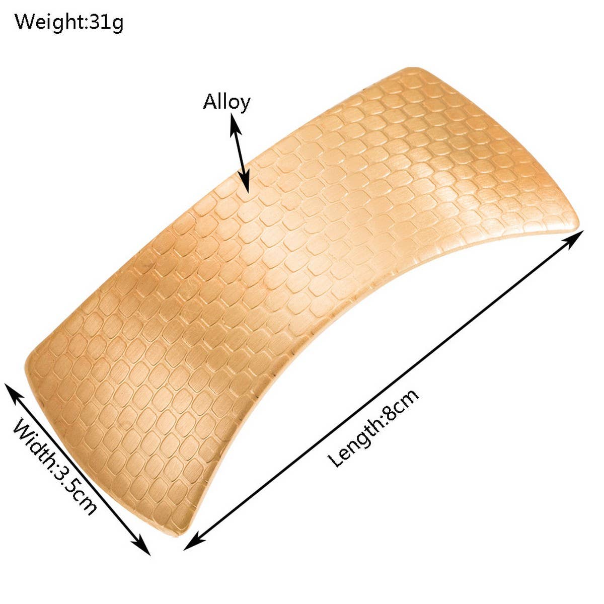 Minimalist Metal Oval Geometric Spring Hair Clip