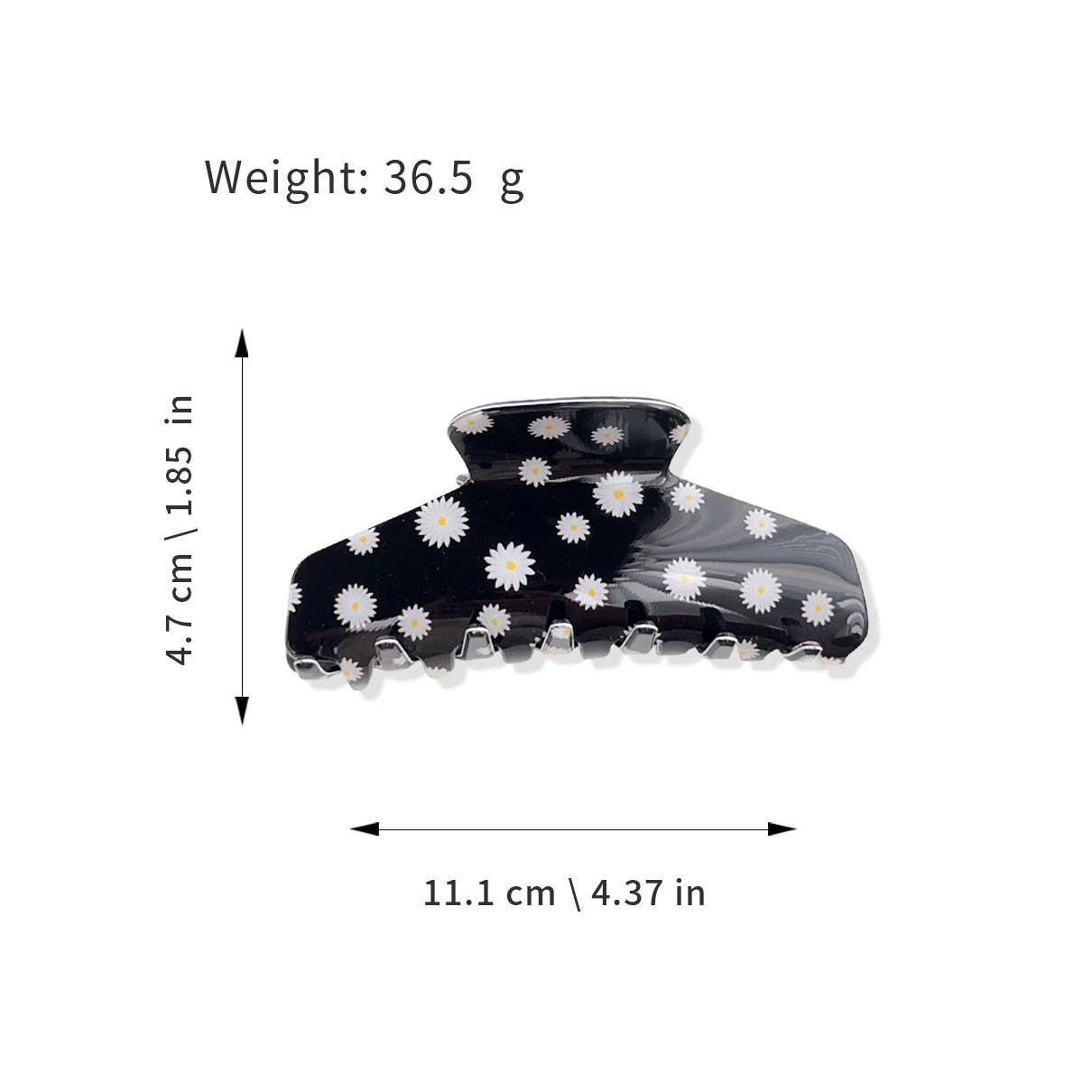 Colorful zebra print gripper French shark clip